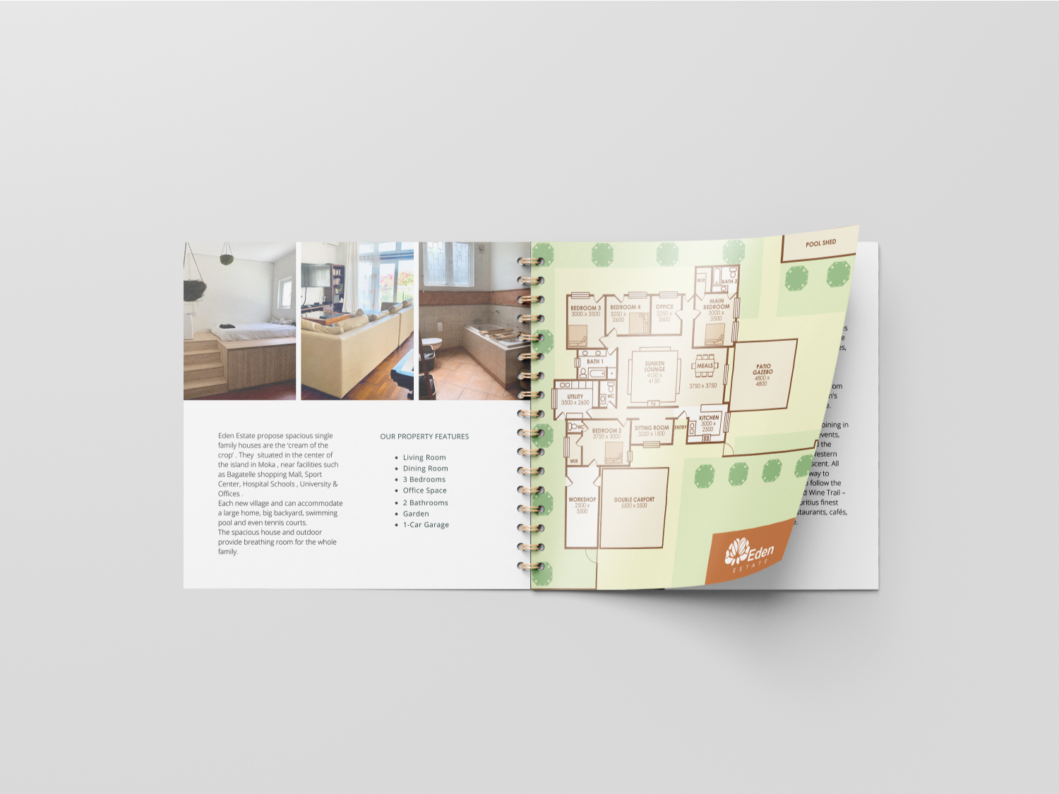 booklet inner page Edene estate